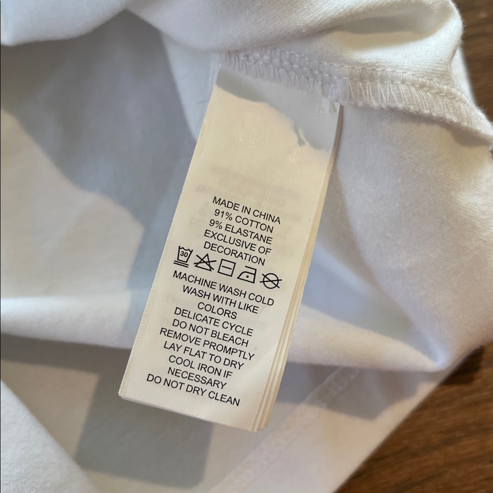 Kate Spade White and Blue Striped Bow T-Shirt size XL - Picture 9 of 9